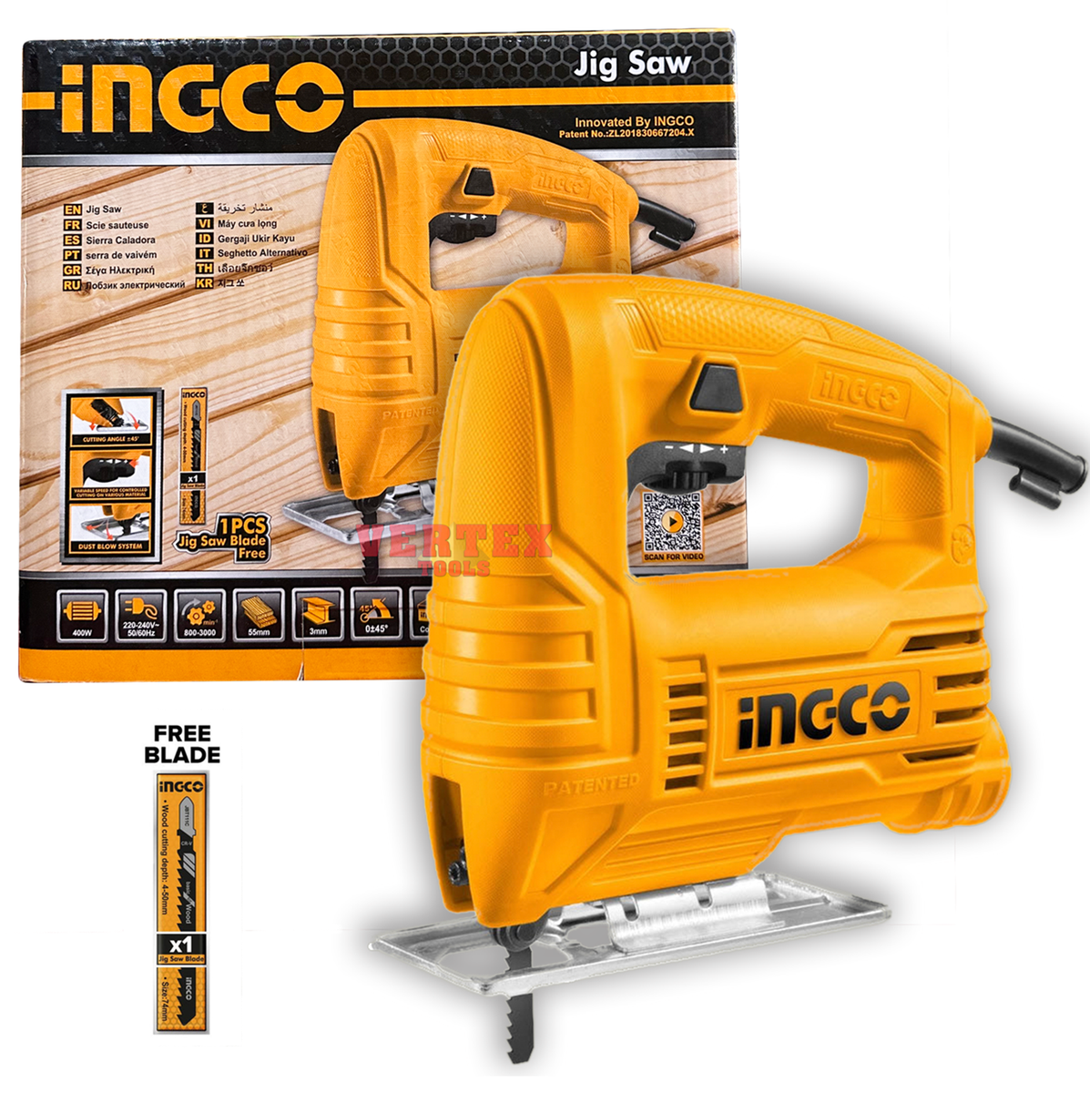 Ingco JS400285P Jigsaw 400W – vertexpowertools