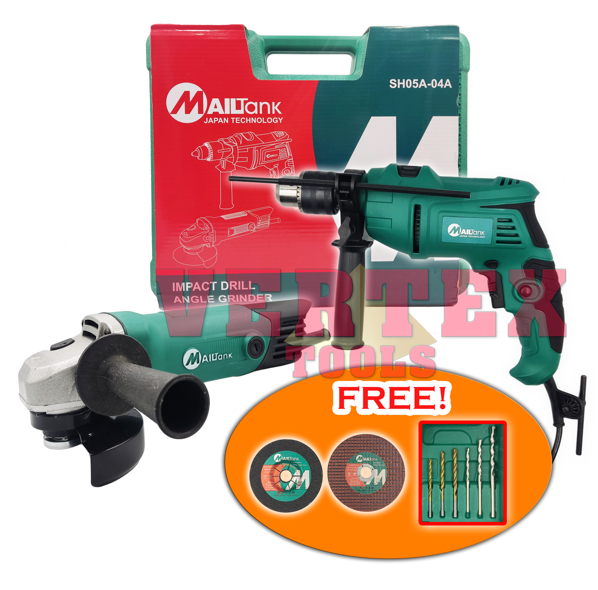 Mailtank SH05A 04A Impact Drill SH05A 04A Angle Grinder SH05A Com vertexpowertools