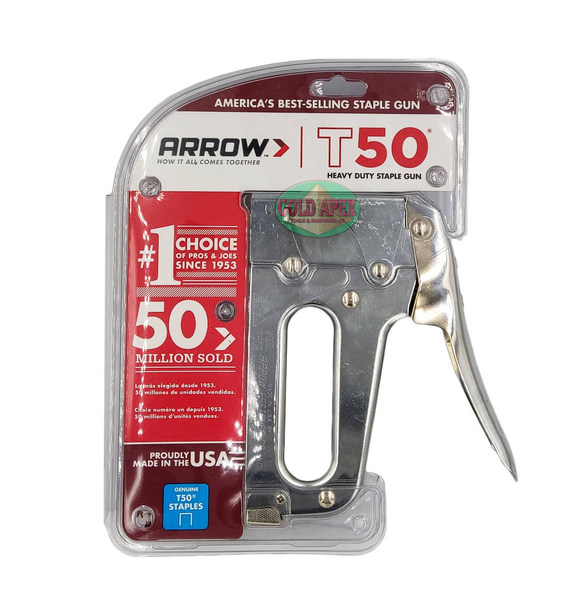 Model t50 staple outlet gun