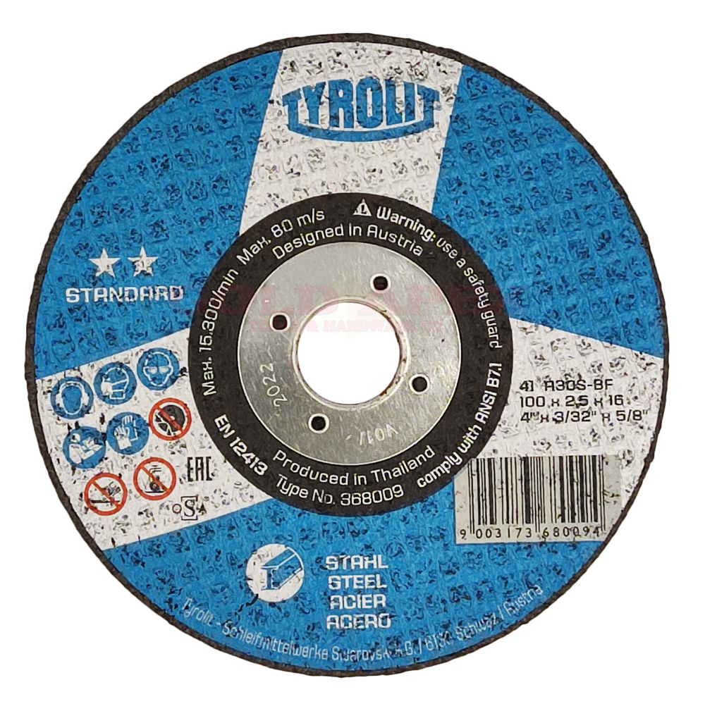 Tyrolit Cutting Disc 4" for Metal (Standard) vertexpowertools