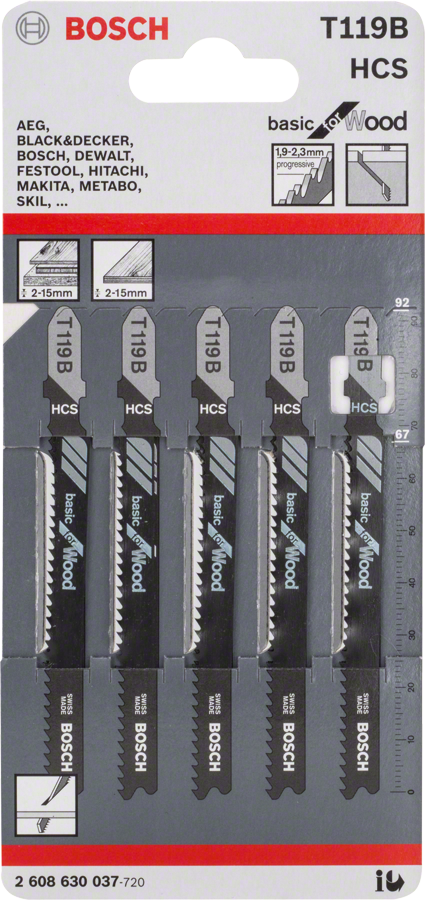 Bosch T119B Jigsaw Blade Wood