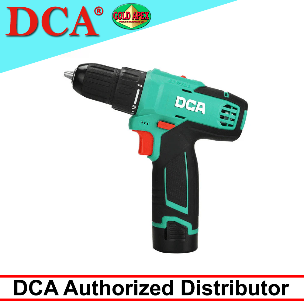 DCA ADJZ1202 E 12V Cordless Drill Driver 10mm Kit vertexpowertools