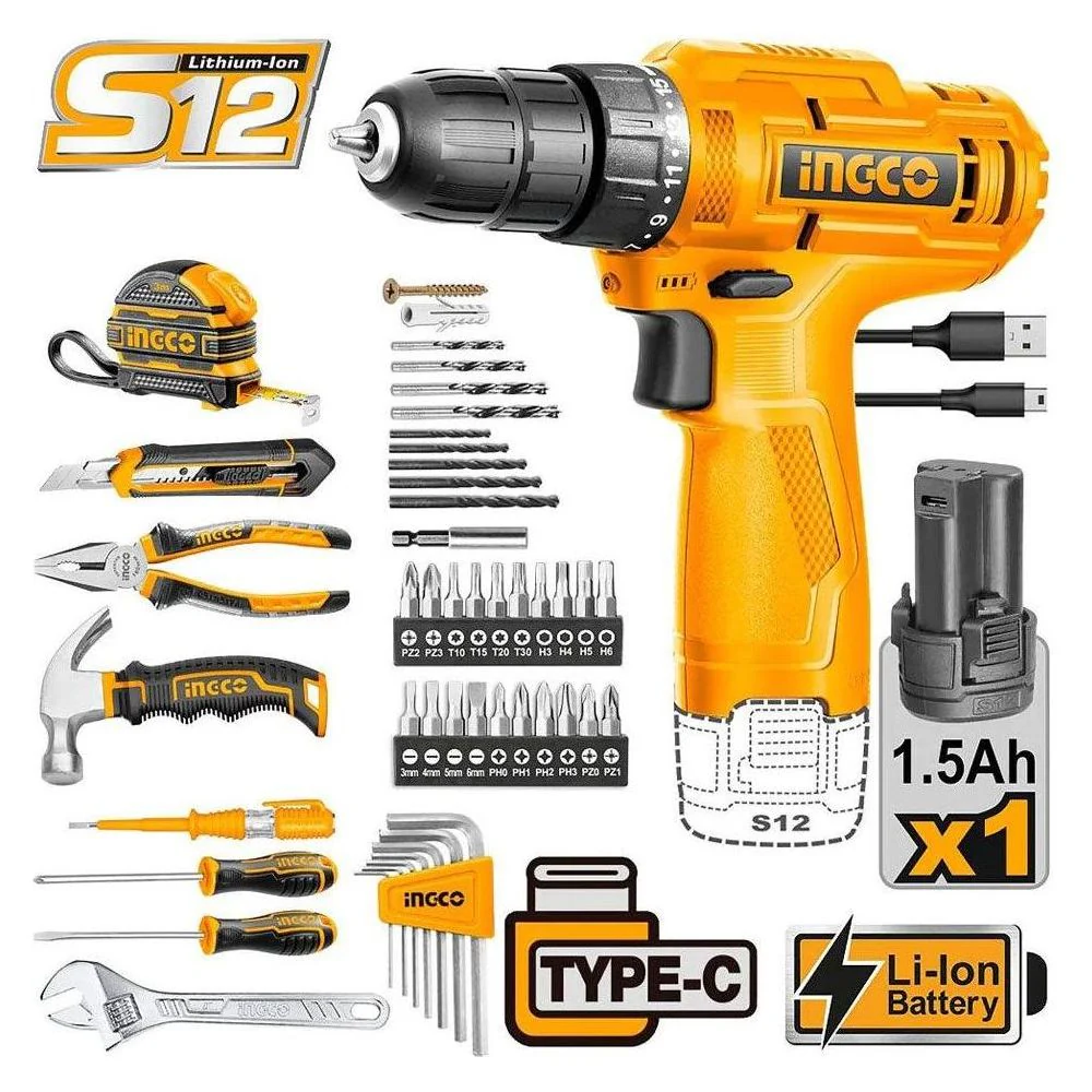 Hand Drill Machine Ingco Mini Drill Ingco HKTHP10891 Cordless