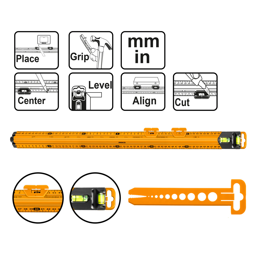 Verrex Meter Ruler Ingco HSR36003 Measure Mate Ruler 60cm – vertexpowertools