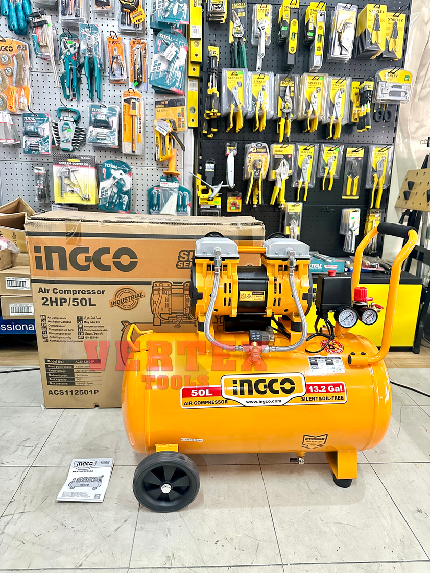 Ingco ACS112501P Oil Free Air Compressor 2HP (Noise Less / Silent Type ...