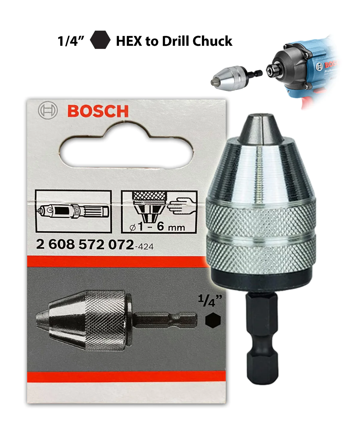 Keyless chuck adapter for impact sale