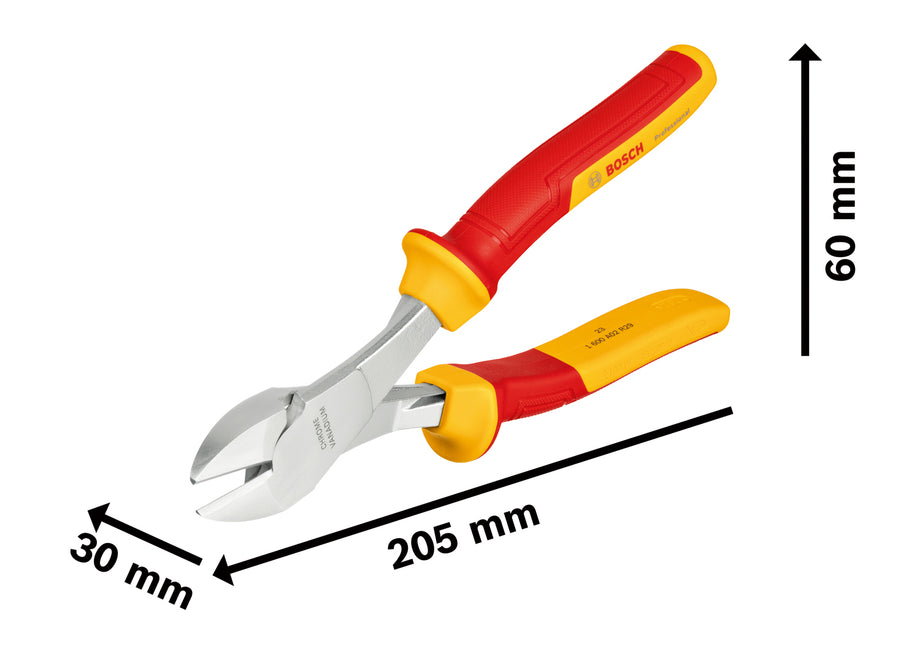 Bosch 1 600 A02 NE2 VDE High Leverage Diagonal Side Cutter Bosch 1 600 A02 NE2 VDE High Leverage Diagonal Side Cutter