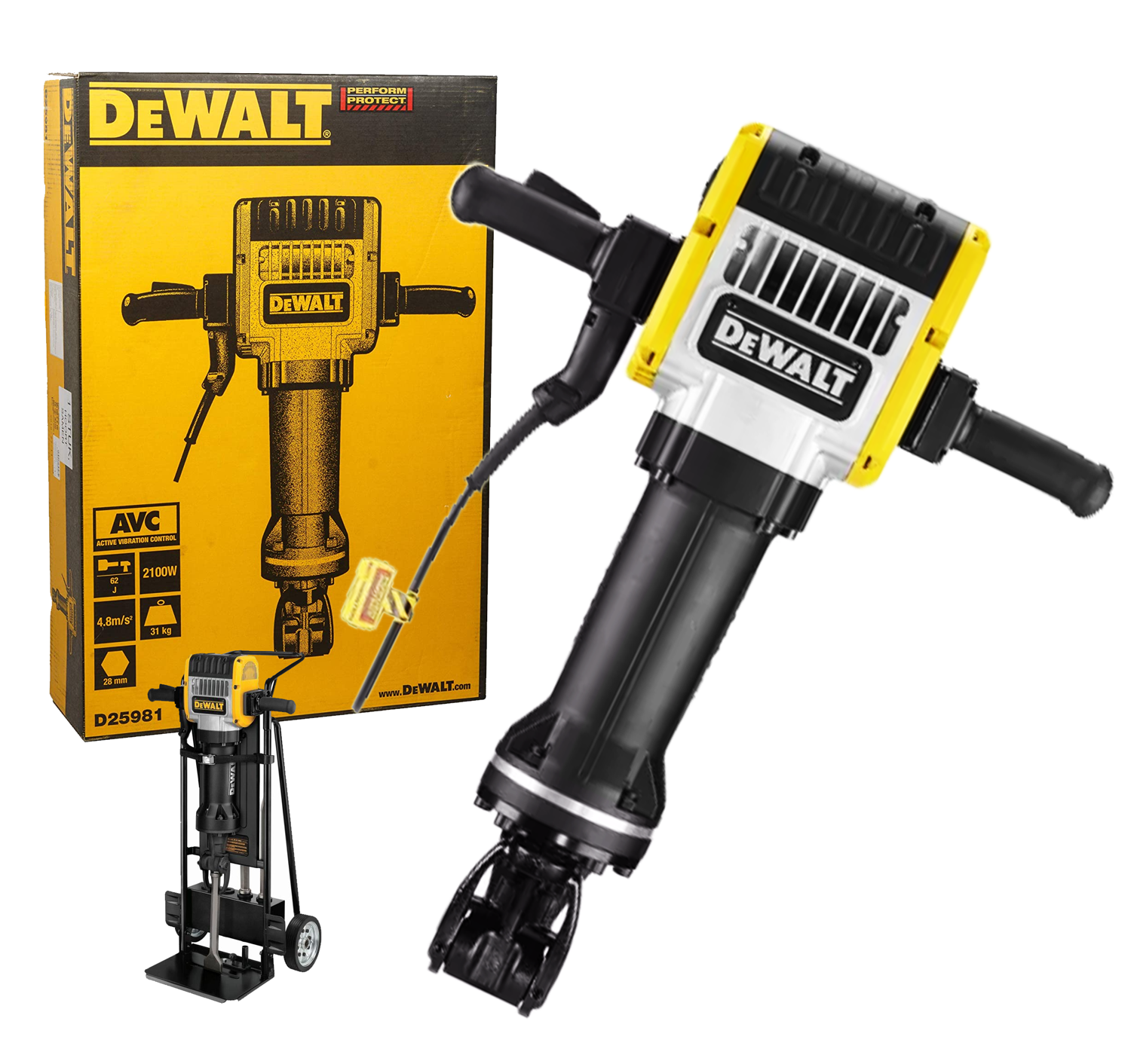 Dewalt D25981K 28mm HEX Electric Breaker Demolition Hammer with Trol vertexpowertools