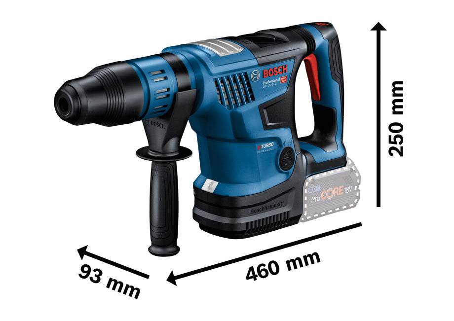 Bosch GBH 18V 36 C 18V Cordless Brushless SDS Max Rotary Hammer BITURB vertexpowertools