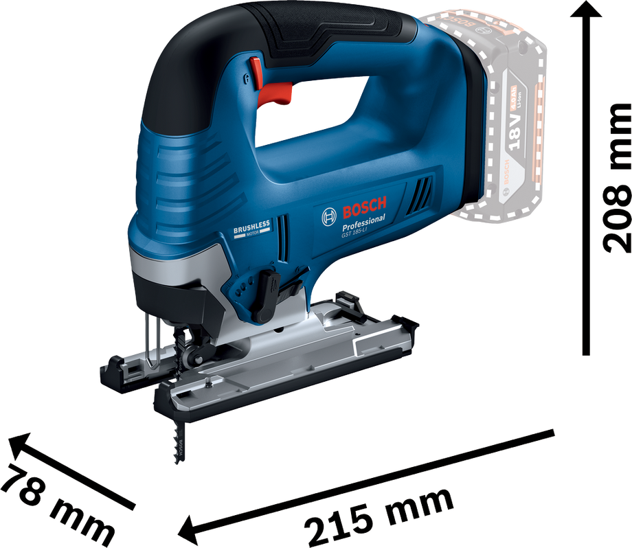 Bosch GST 185 LI 18V Cordless Brushless Jigsaw Bare Tool vertexpowertools