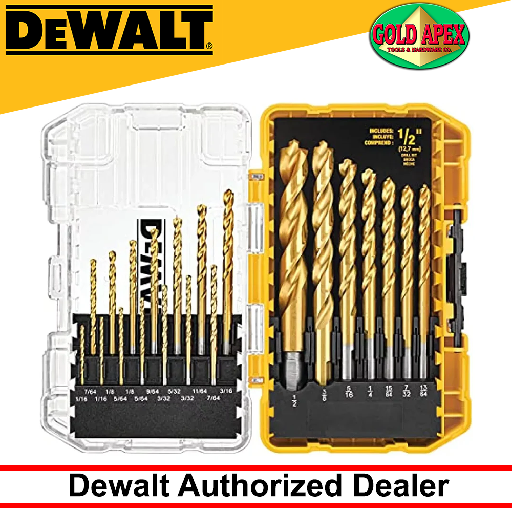 Dewalt DW1361 21Pcs Titanium Nitride Coated Drill Bit Set vertexpowertools