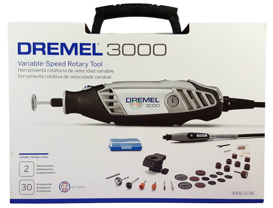 Dremel 3000-2/28 Variable Speed Rotary Tool Kit, 2 Attachments & 28  Accessories, Perfect for Routing, Metal Cutting, Wood Carving, and  Polishing 