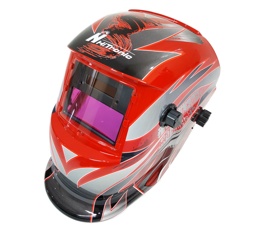 Hi-Tronic Auto Darkening Helmet (Red) - goldapextools
