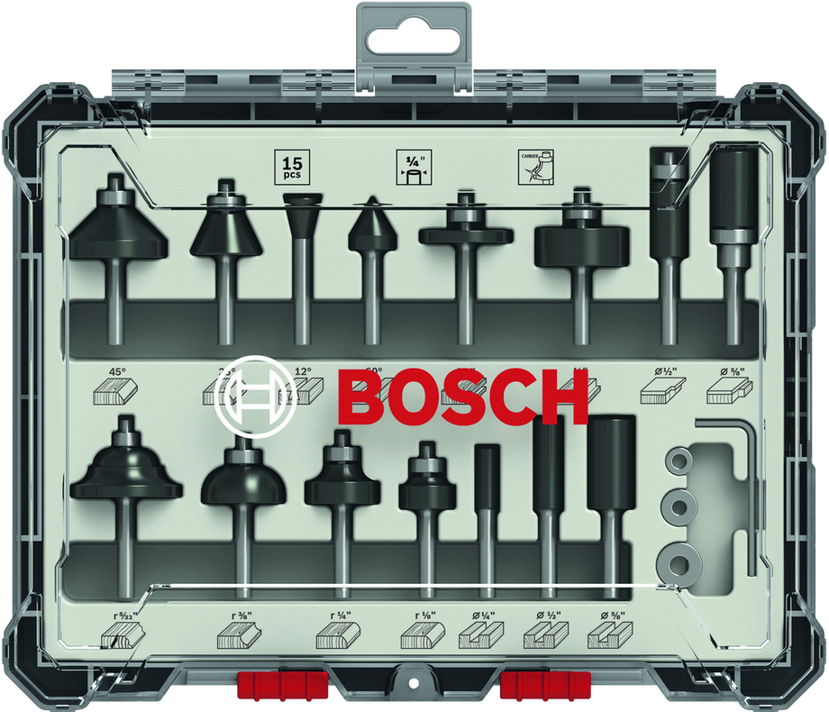 Bosch 2607017473 Router Bit Set 1/4