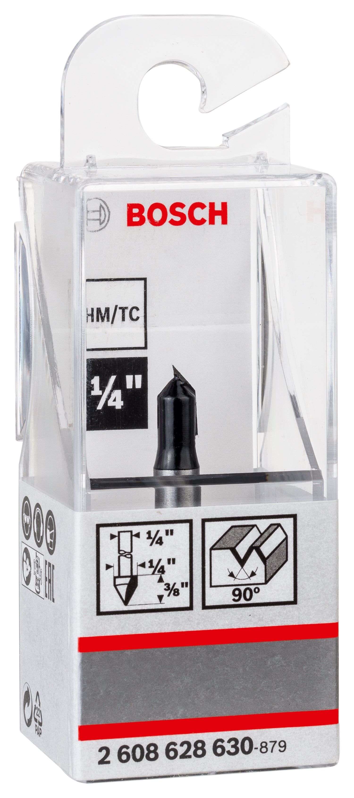 Bosch 2608628630 V-Groove Router Bit 1/4