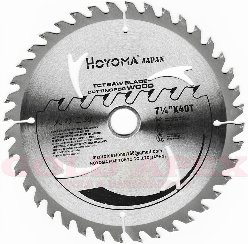 Hoyoma Circular Saw Blade 7-1/4" x 40T - goldapextools