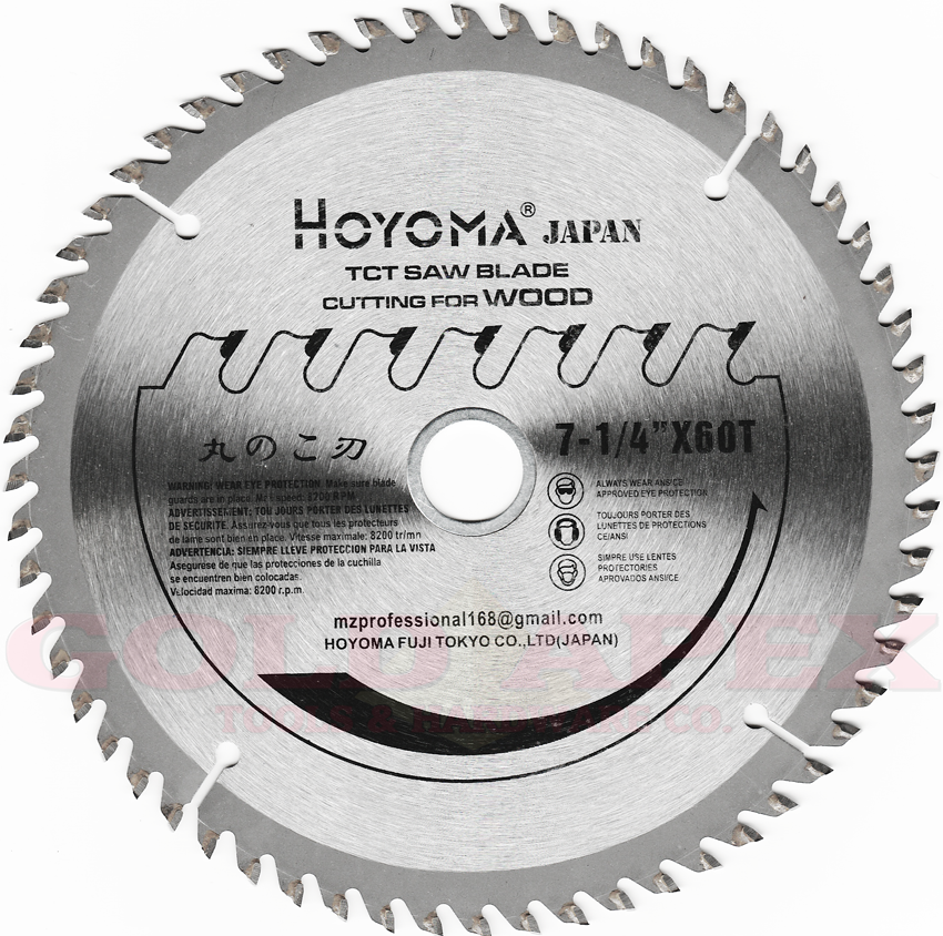 Hoyoma Circular Saw Blade 7-1/4" x 60T - goldapextools