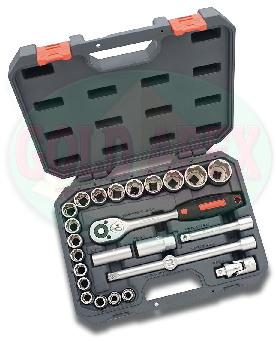 Crescent CTK25NEU 25 Piece 1/2-Inch Drive Mechanics Socket Wrench