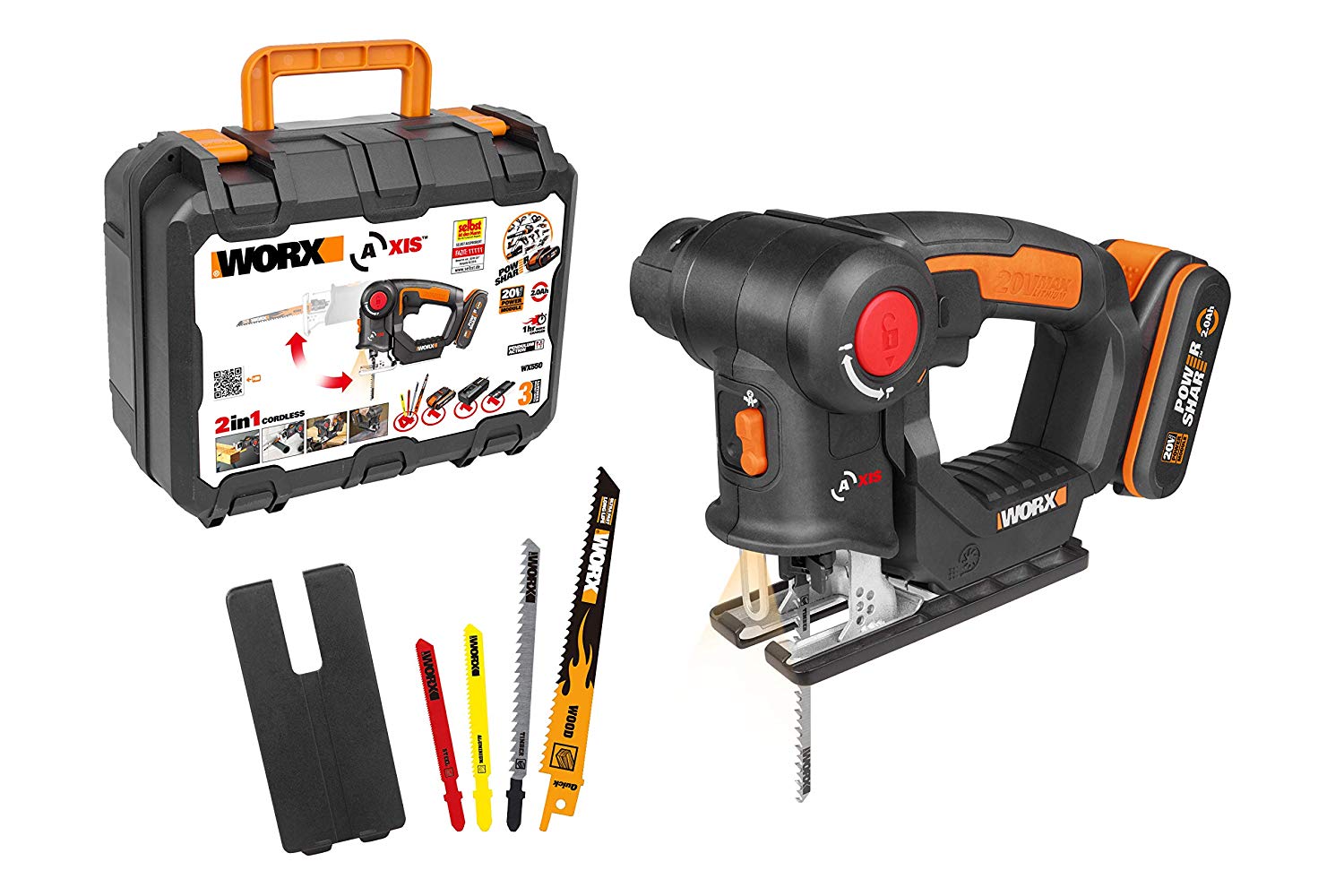Worx WX550 2in1 Cordless Multi-Purposed Saw 20V Max (Jigsaw