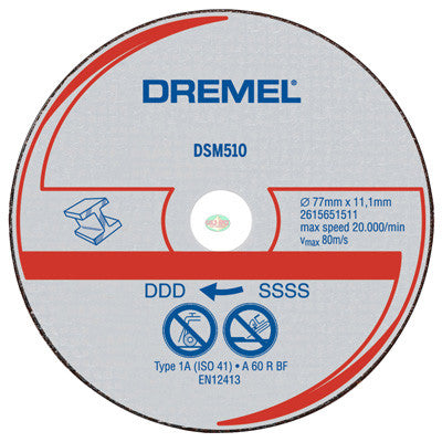 Dremel DSM510C RW Metal Cut-off Wheel, 3 pcs - goldapextools