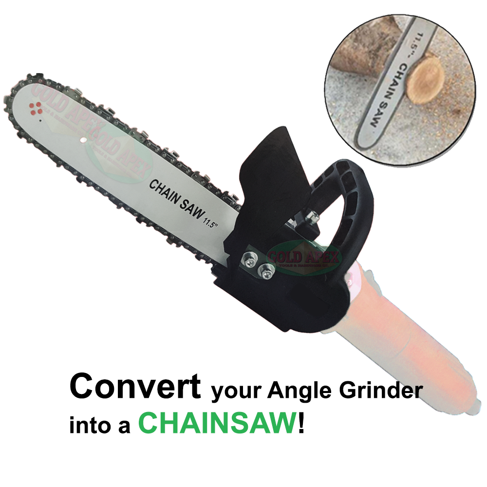 Fortech / JCK Chainsaw Stand Attachment for 4" Angle Grinder - goldapextools