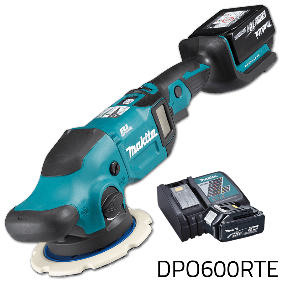 Makita DPO600RTE 18V Cordless Brushless Random Orbit Polisher LXT Series
