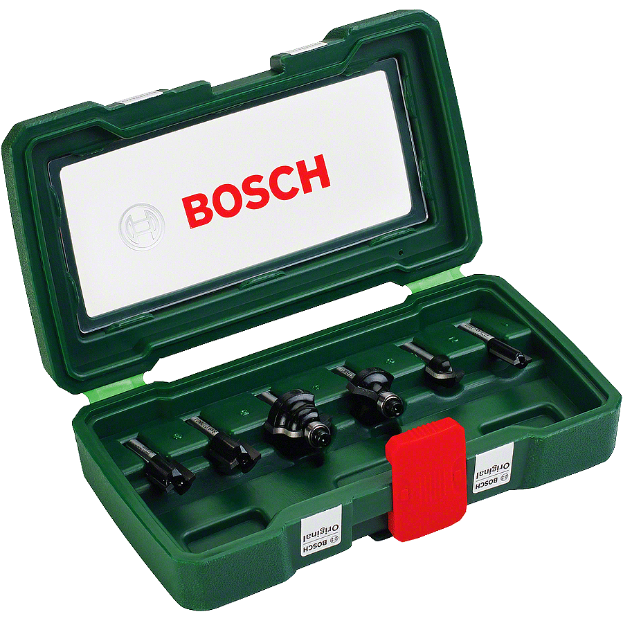 Bosch Router Bit Set 1/4" 6pcs - goldapextools