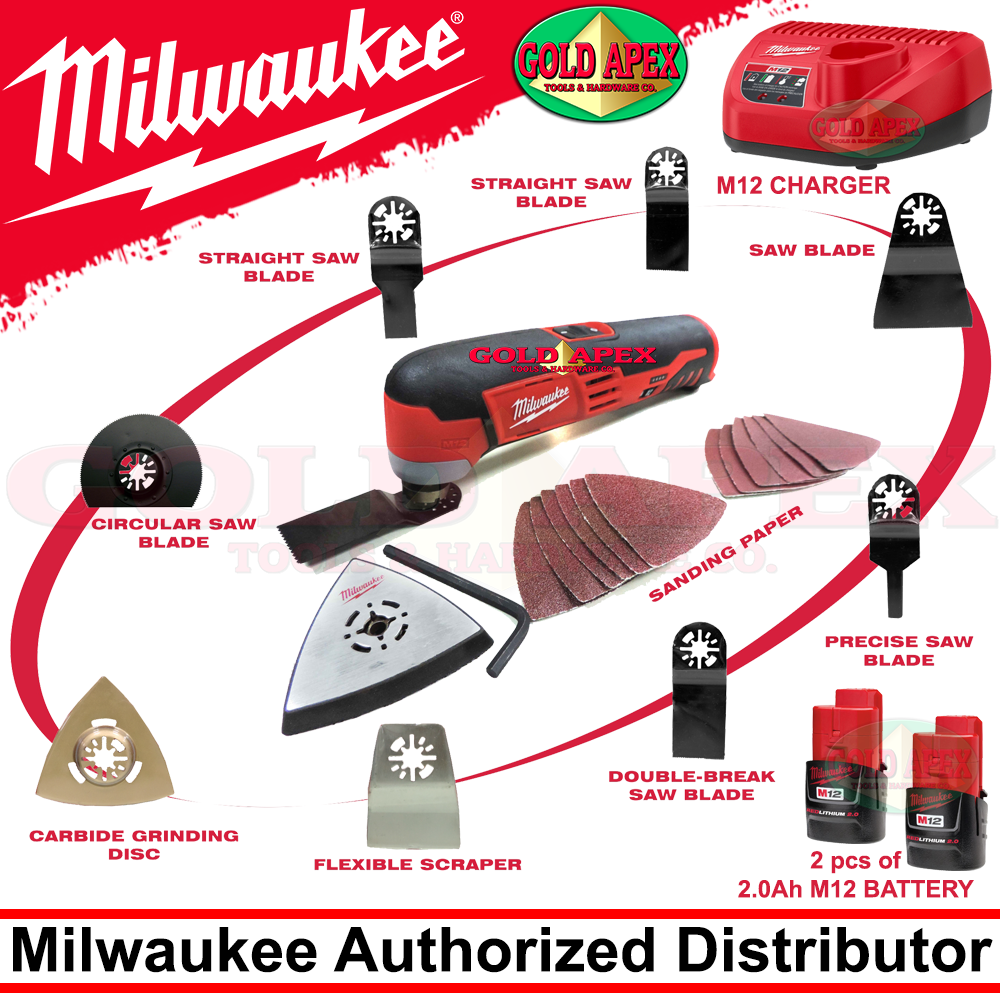 Milwaukee C12MT S Cordless Oscillating Tool Multi Tool vertexpowertools