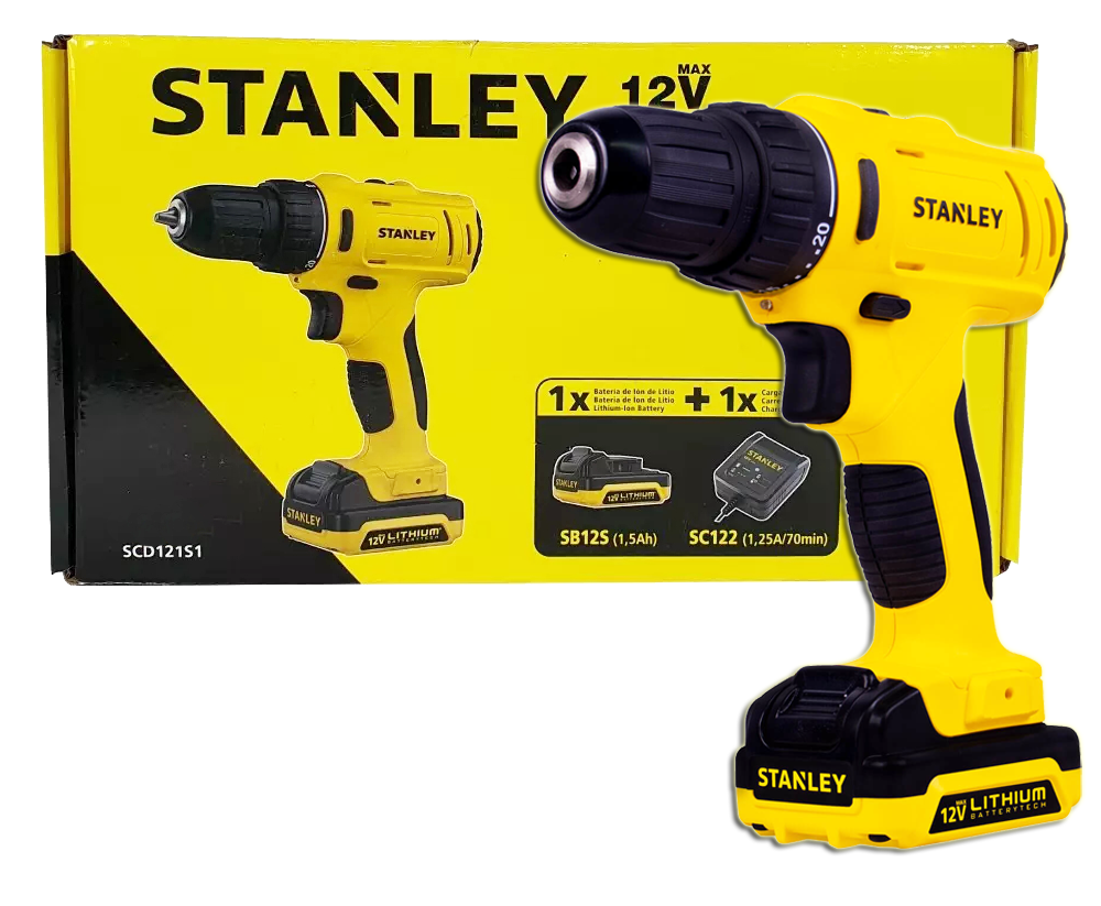 Stanley SCD121S1 12V Cordless Drill Driver Set vertexpowertools