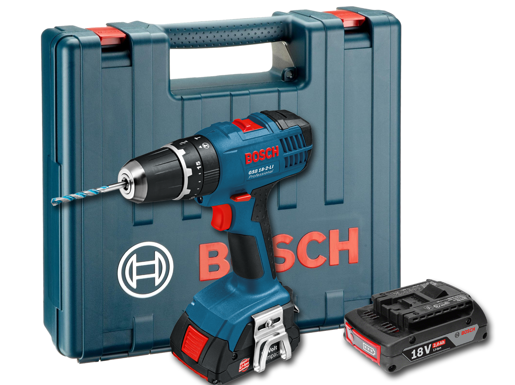 Bosch GSB 18 2 Li Cordless Impact Drill Driver vertexpowertools