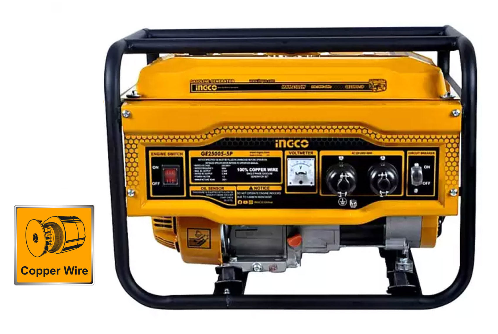 Mini Generator Inco Ingco GE25005-5P Gasoline Generator 2.5KVA – vertexpowertools