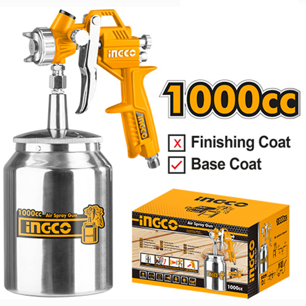 Pistolet de peinture pneumatique ingco 1000cc - Ingco