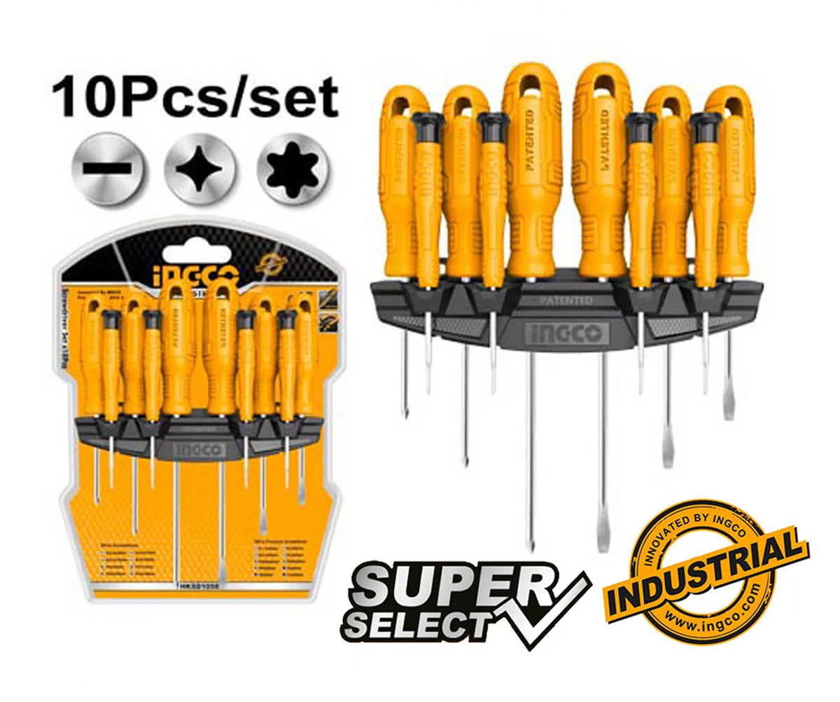 Ingco HKSD1058 10pcs Screwdriver & Precision Screwdriver Set (SS ...