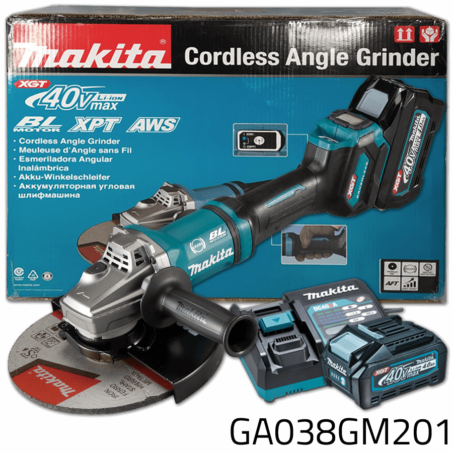 Makita GA038GM201 40V Cordless Brushless Angle Grinder 9