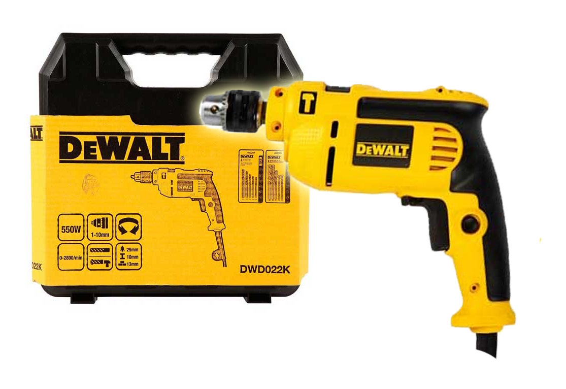 Dewalt DWD022K B1 Impact Hammer Drill 10mm 550W vertexpowertools