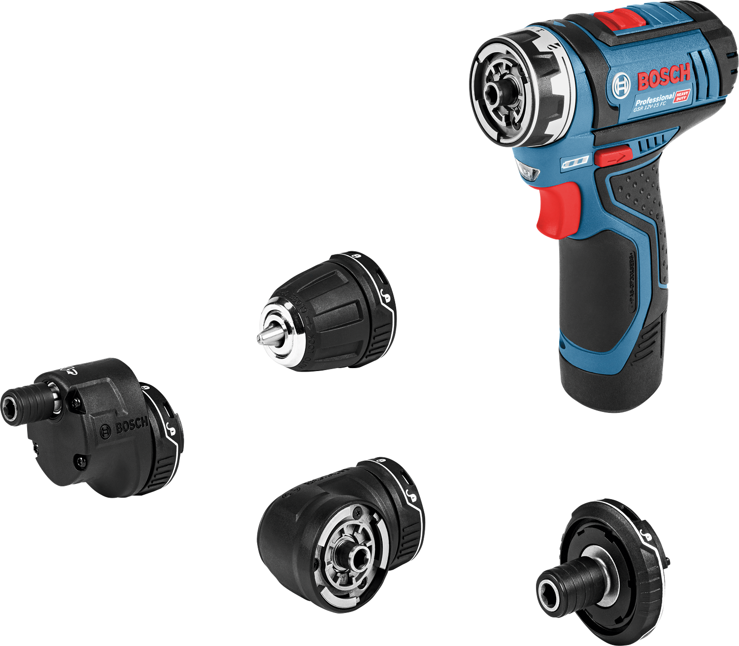 Bosch GSR 12V-15 FC Cordless Drill Driver FlexiClick 5-in-1