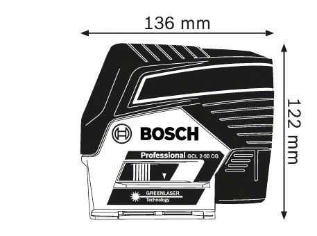 Bosch GCL 2-50 CG Combi Laser w/ Plumb Points - goldapextools