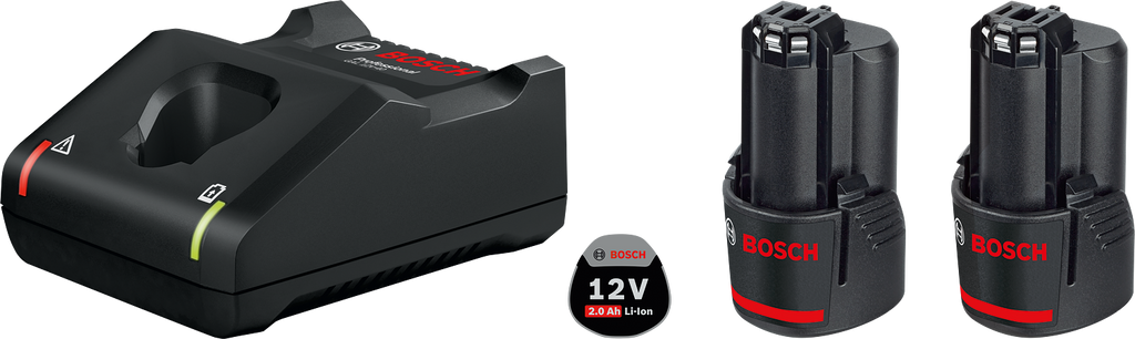 Bosch Starter Kit 12v - 2x GBA 12V 2.0 Ah + GAL 12V-40 Professional - goldapextools
