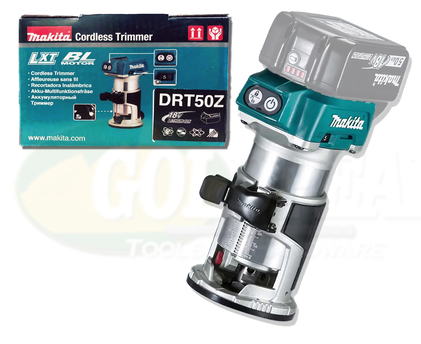Makita 18v brushless laminate trimmer premium kit drt50zjx2 2025
