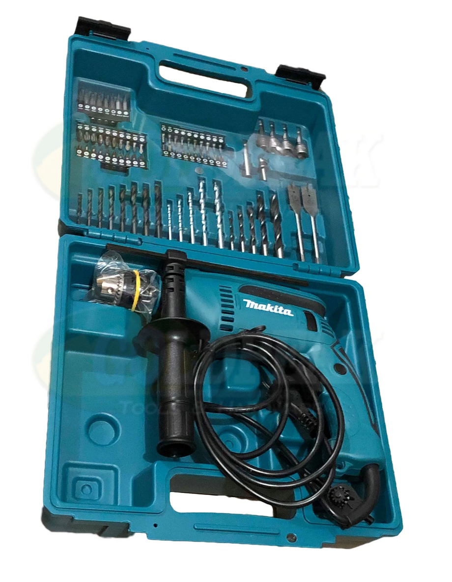 Makita HP1640KX3 Hammer Drill with Case 74pcs Accessories