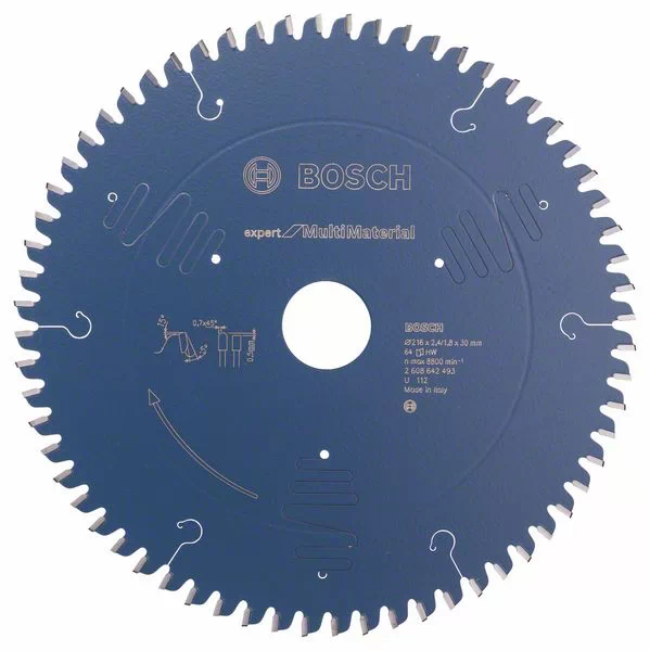 Bosch EXPERT Circular Saw Blade 216mm x 64T Multi Material for GCM