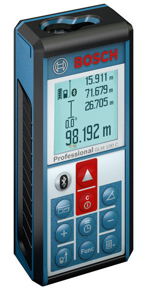 Bosch GLM 100 C Bluetooth Li-ion Laser Distance Measurer (100 Meters) - goldapextools