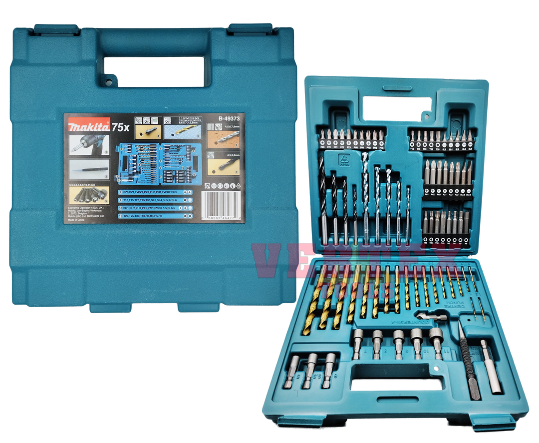 Makita screwdriver & drill bit set 75 pc deals