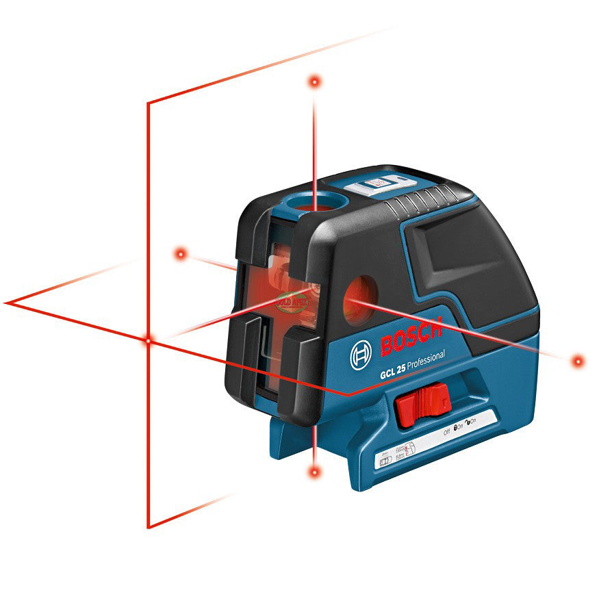 Bosch GCL 25 Self Leveling 5-Point Alignment Laser with Cross-Line - goldapextools