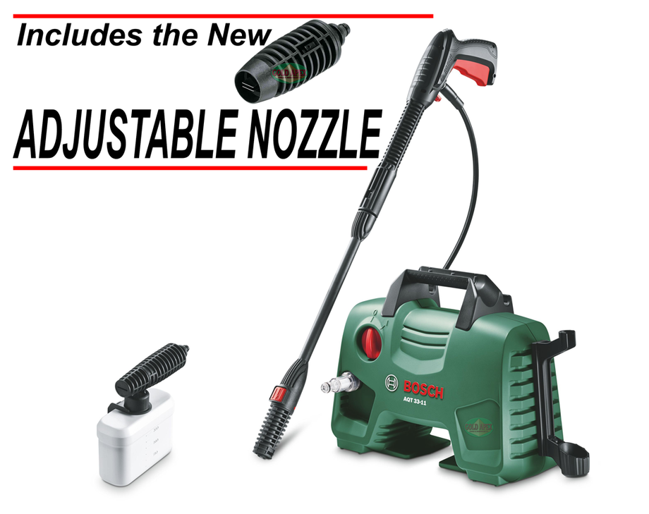 Bosch AQT 33 11 Portable High Pressure Washer w ADJUSTABLE NOZZLE